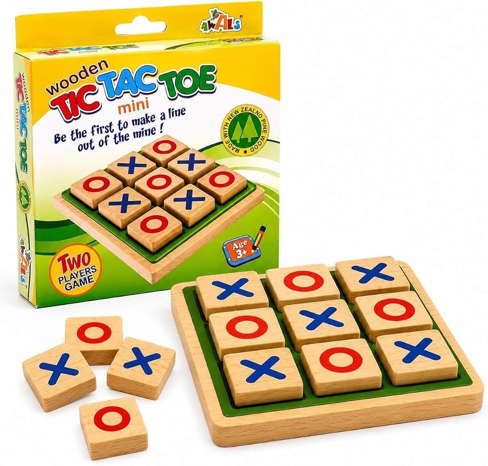 Wooden tic tac Toe game