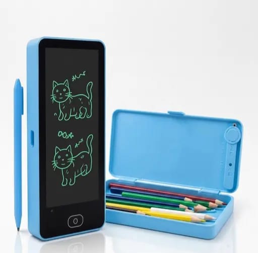 Kids LCD Writing Pad with Pencil Box,