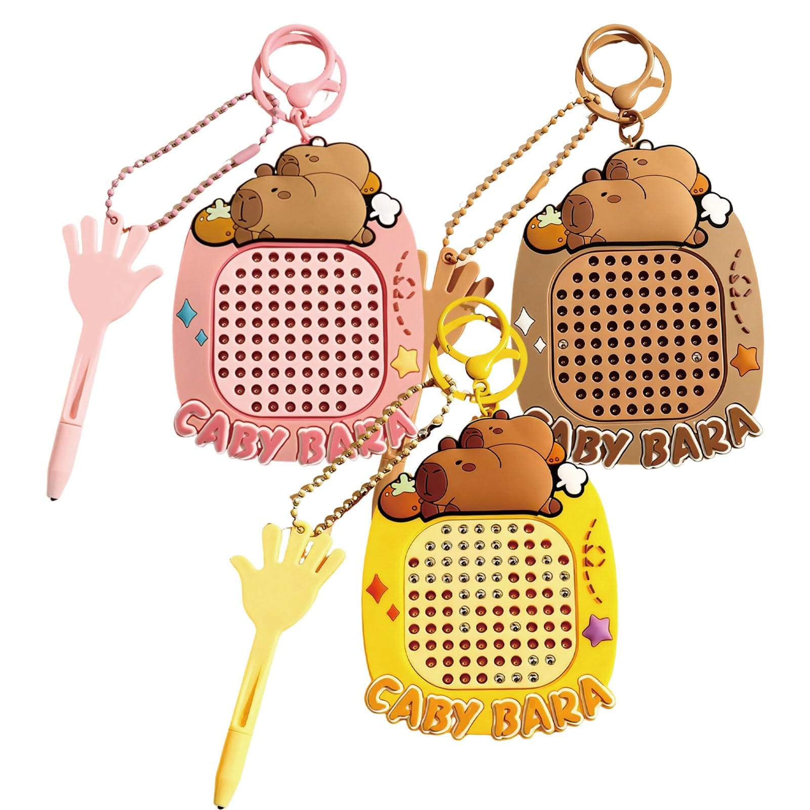 Capybara Magnetic Steel Beads Puzzle Keychain