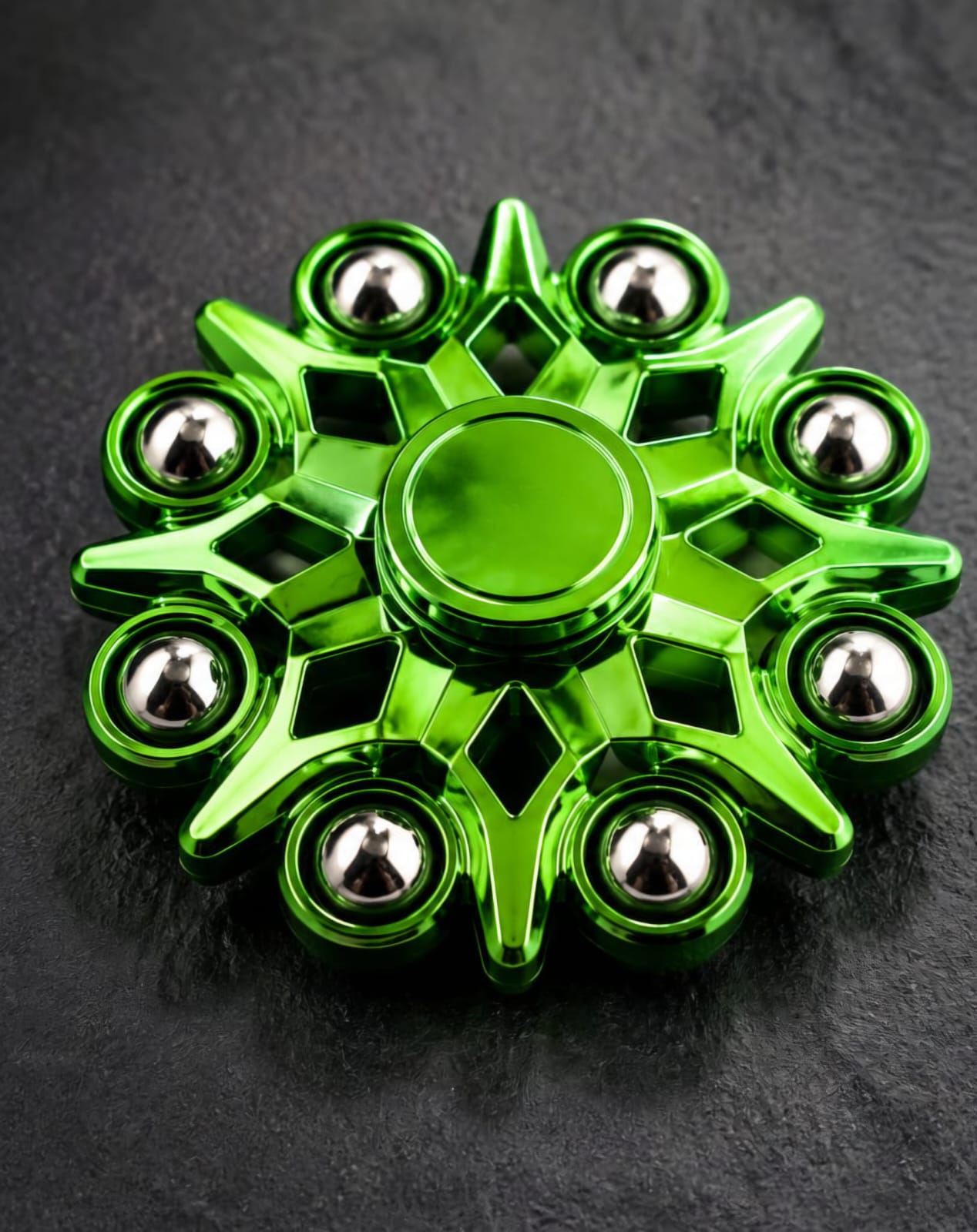METAL GREEN SPINNER BIG SIZE