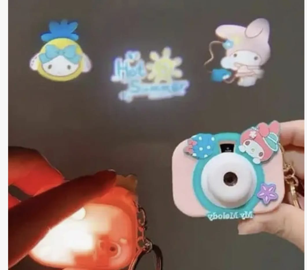 Mini Projection Camera Keychain Toy for Kids
