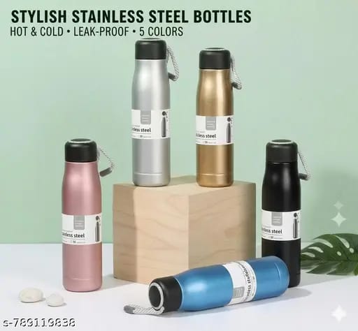Vacuum Insulated Stainless Steel Water Bottle – Hot & Cold Thermo Flask (500ml, 5 Colors)911168