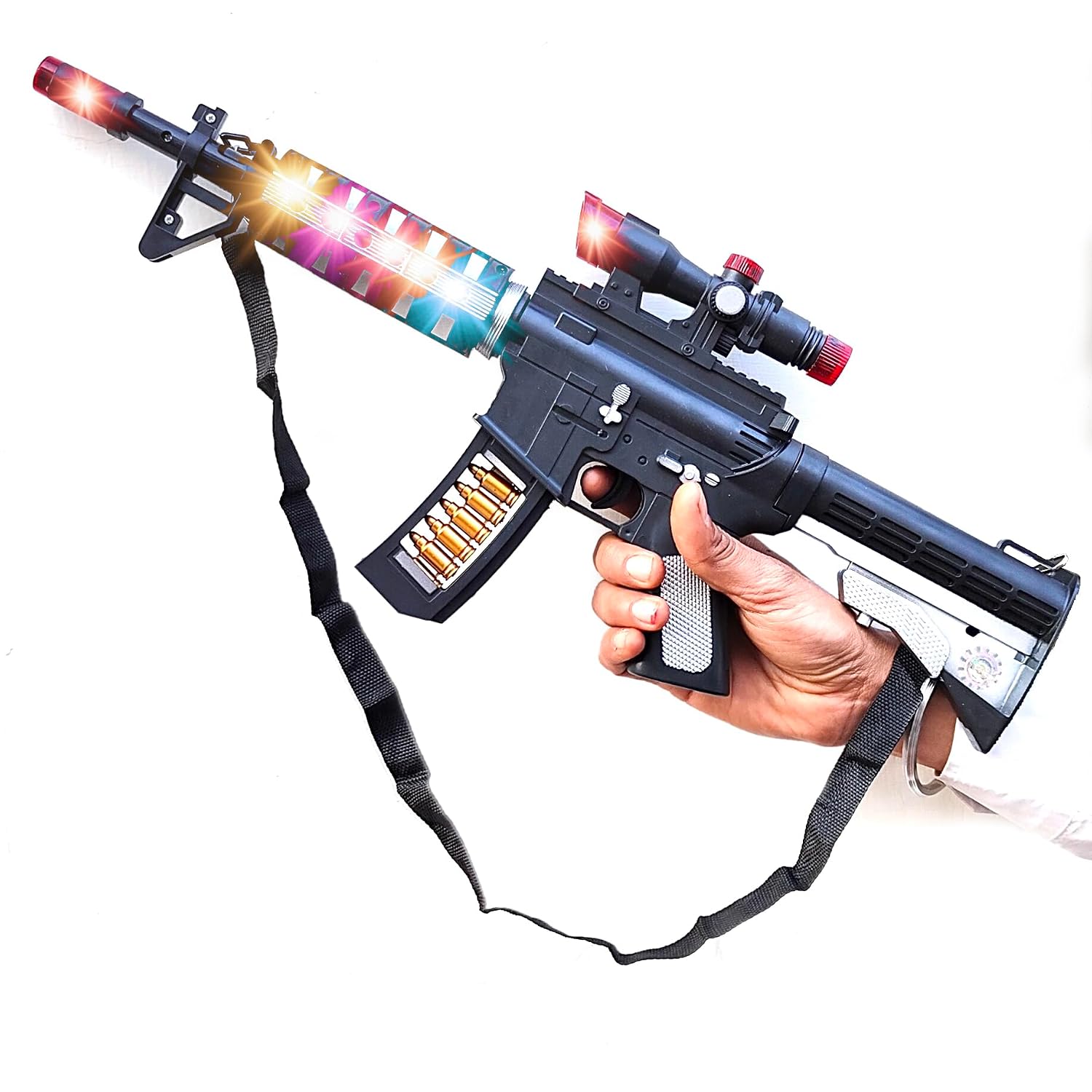 AK47 Style Toy Assault Rifle for Kids | Battery Operated Shooting & Sound Toy Gun | Colorful Pretend Play Blaster with Realistic Design | Indoor & Outdoor Kids Activity Toy