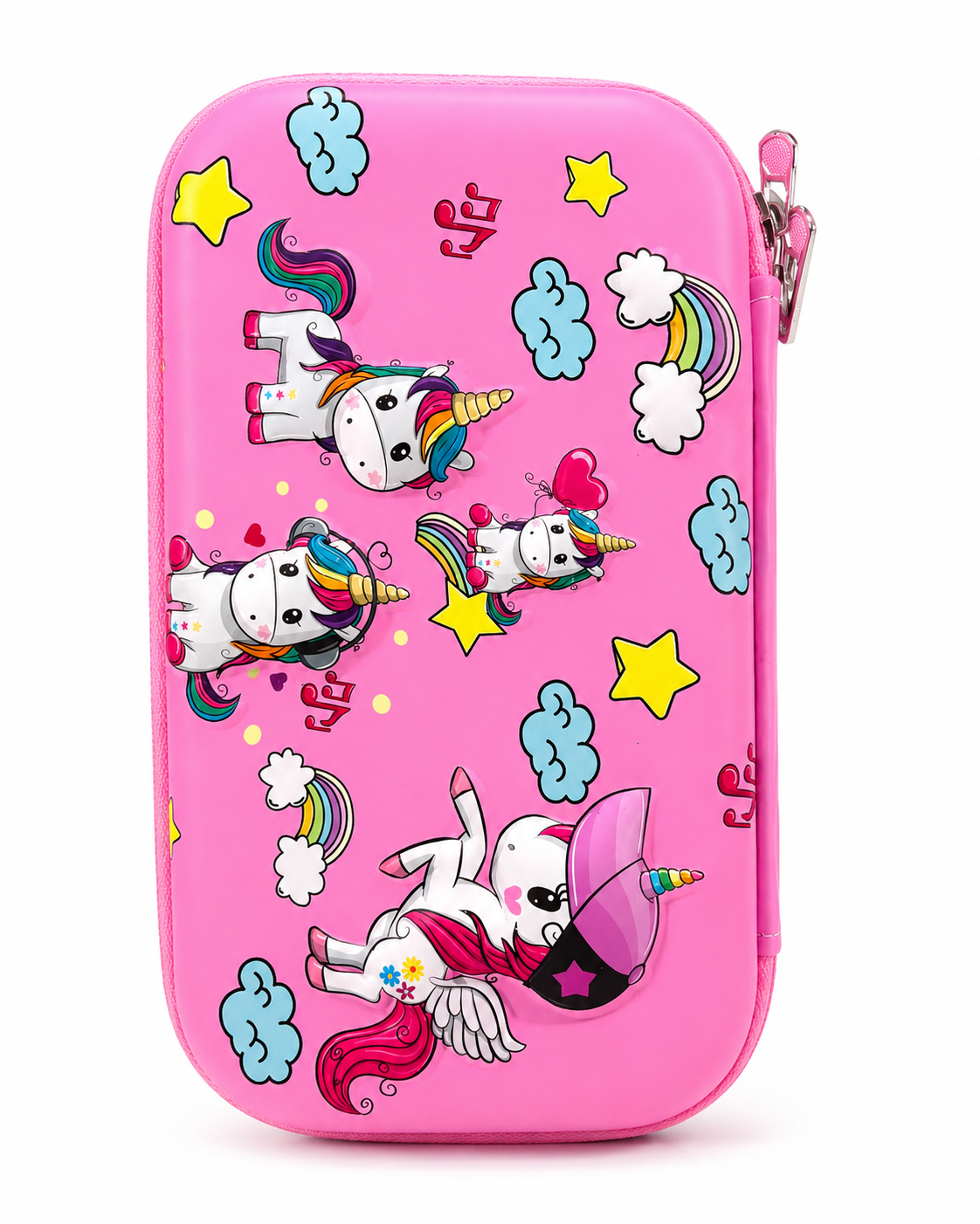 3D Unicorn Pencil Case for Girls, Cute Cartoon Zipper Pencil Box & Spacious Stationery Organizer, Colorful Unicorn Pen Pouch for Pens, Pencils, Erasers, Sharpeners & School Supplies