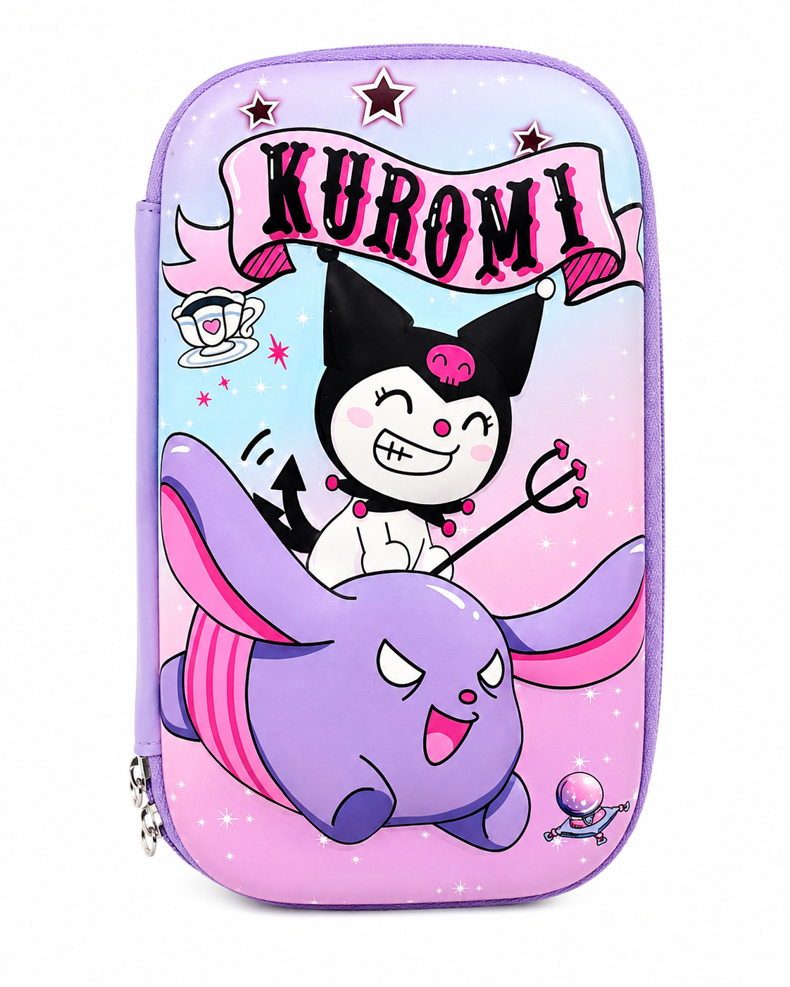 3D Cartoon Pencil Case for Girls, Cute Zipper Pencil Pouch & Spacious School Organizer