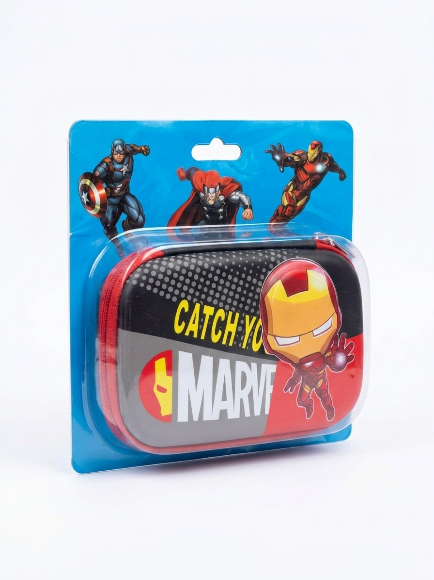3D Superhero Pencil Case for Kids, Zipper Pencil Pouch & Spacious School Organizer