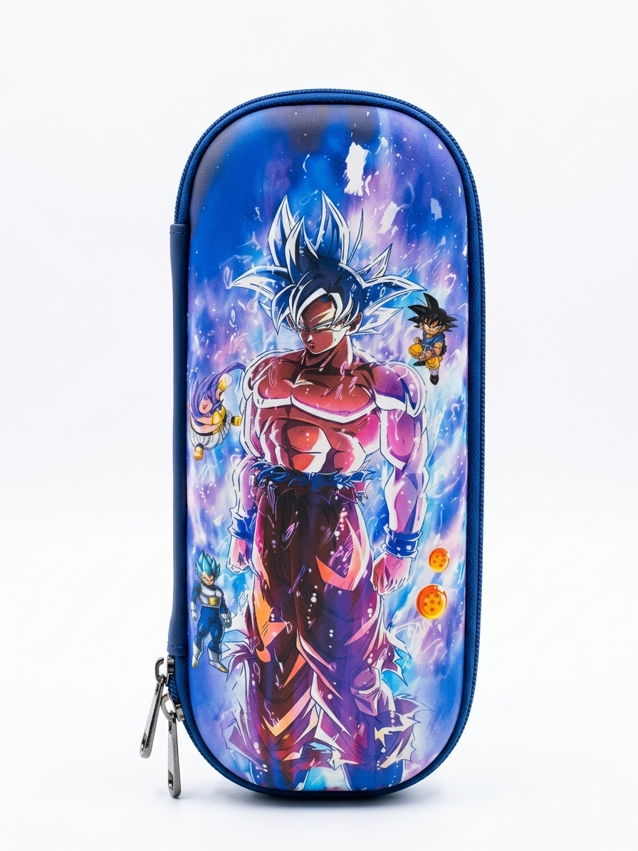 Anime Warrior Pencil Case for Kids, Zipper Pencil Pouch & Spacious School Organizer