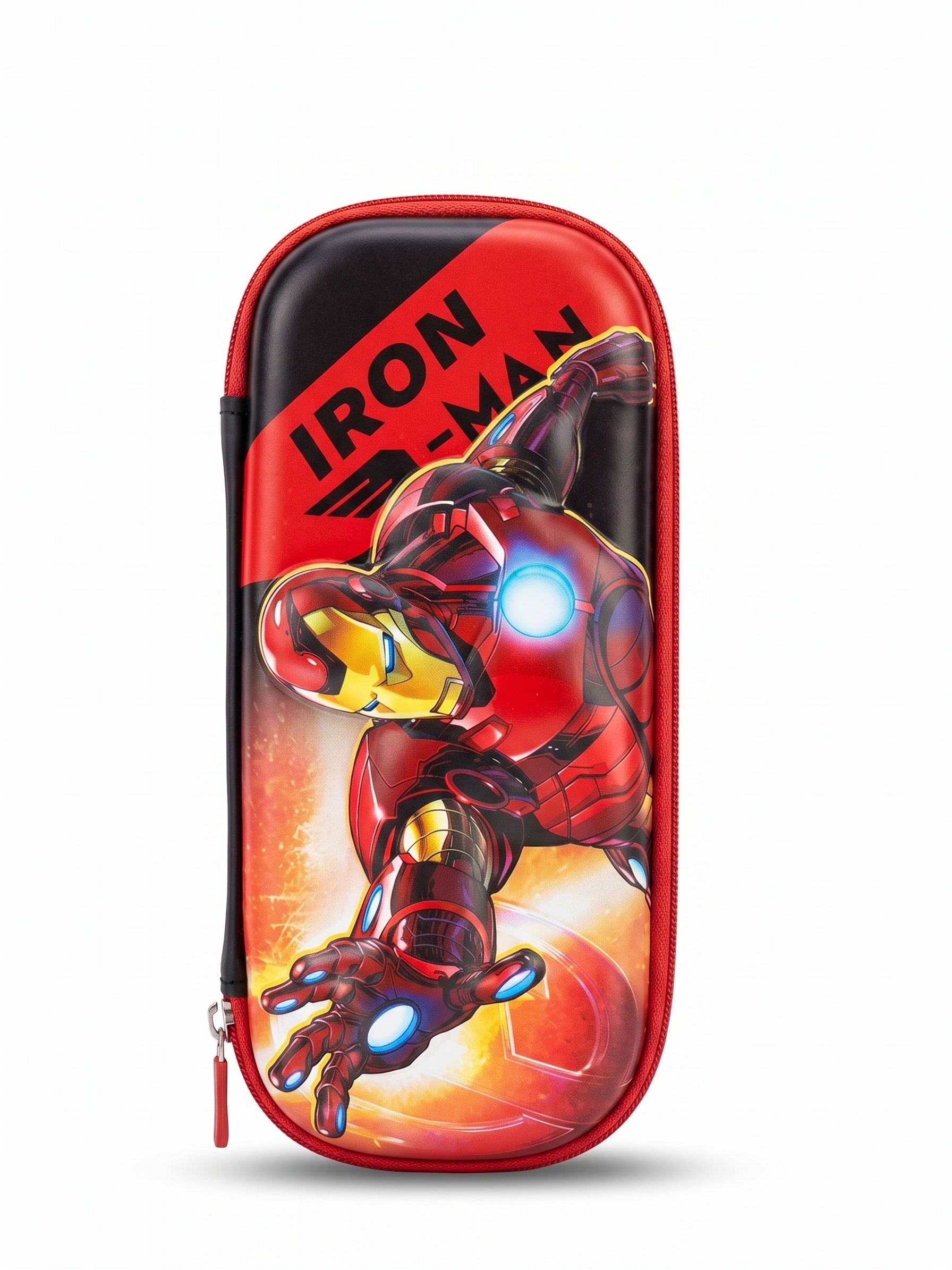 3D Iron Man Pencil Case for Boys, Zipper Pencil Box & Spacious Stationery Organizer