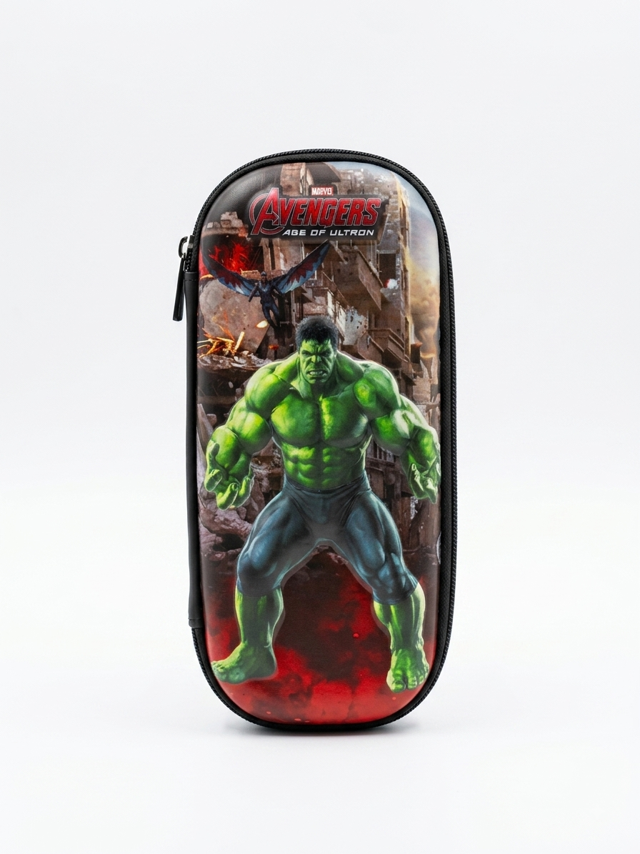 Hulk Printed Pencil Case for Kids | Zipper Pen Pouch & Stationery Organizer