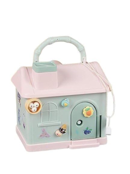 Cute House Shaped Money Bank for Kids | Portable Plastic Coin Savings Box with Handle
