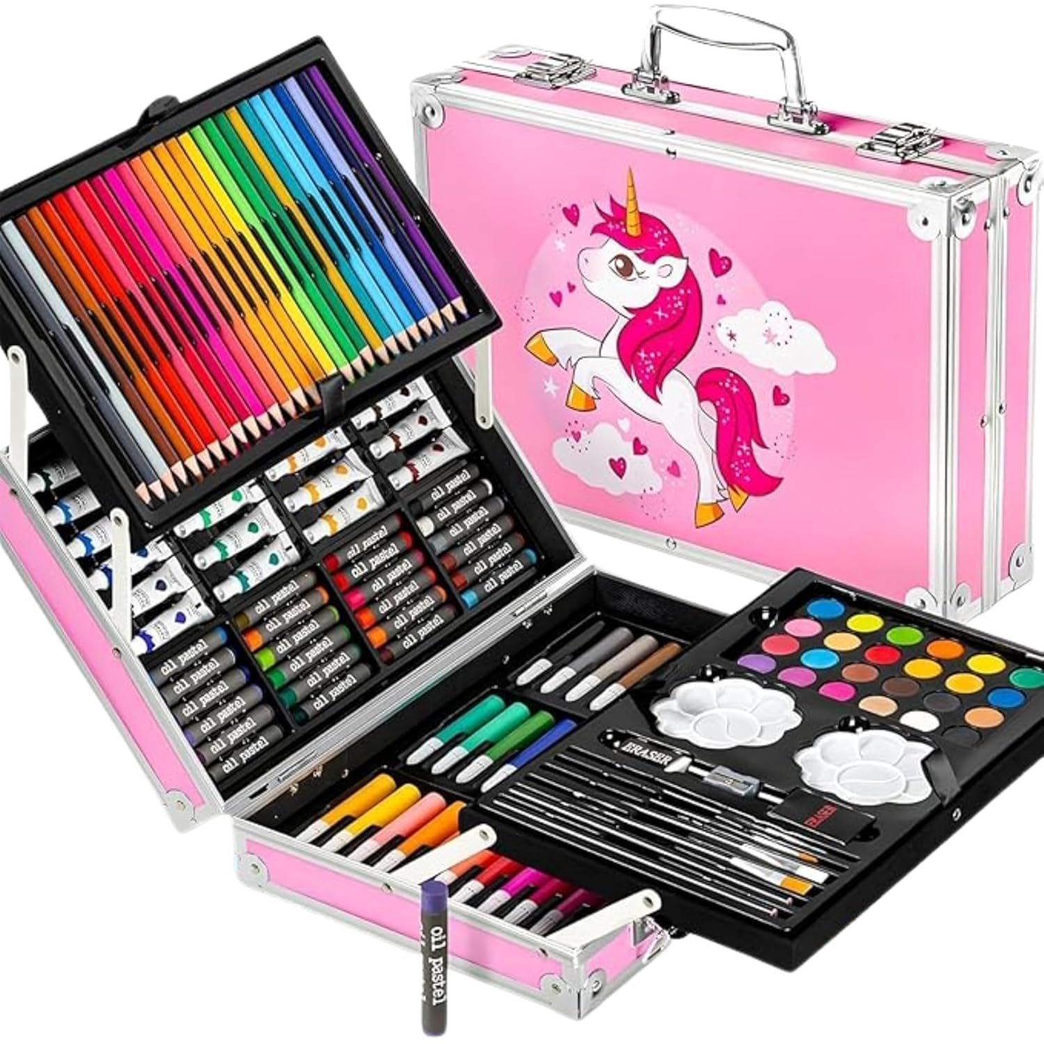 Kids Art Set for Girls & Boys | Complete Drawing, Painting & Coloring Kit with Carry Case