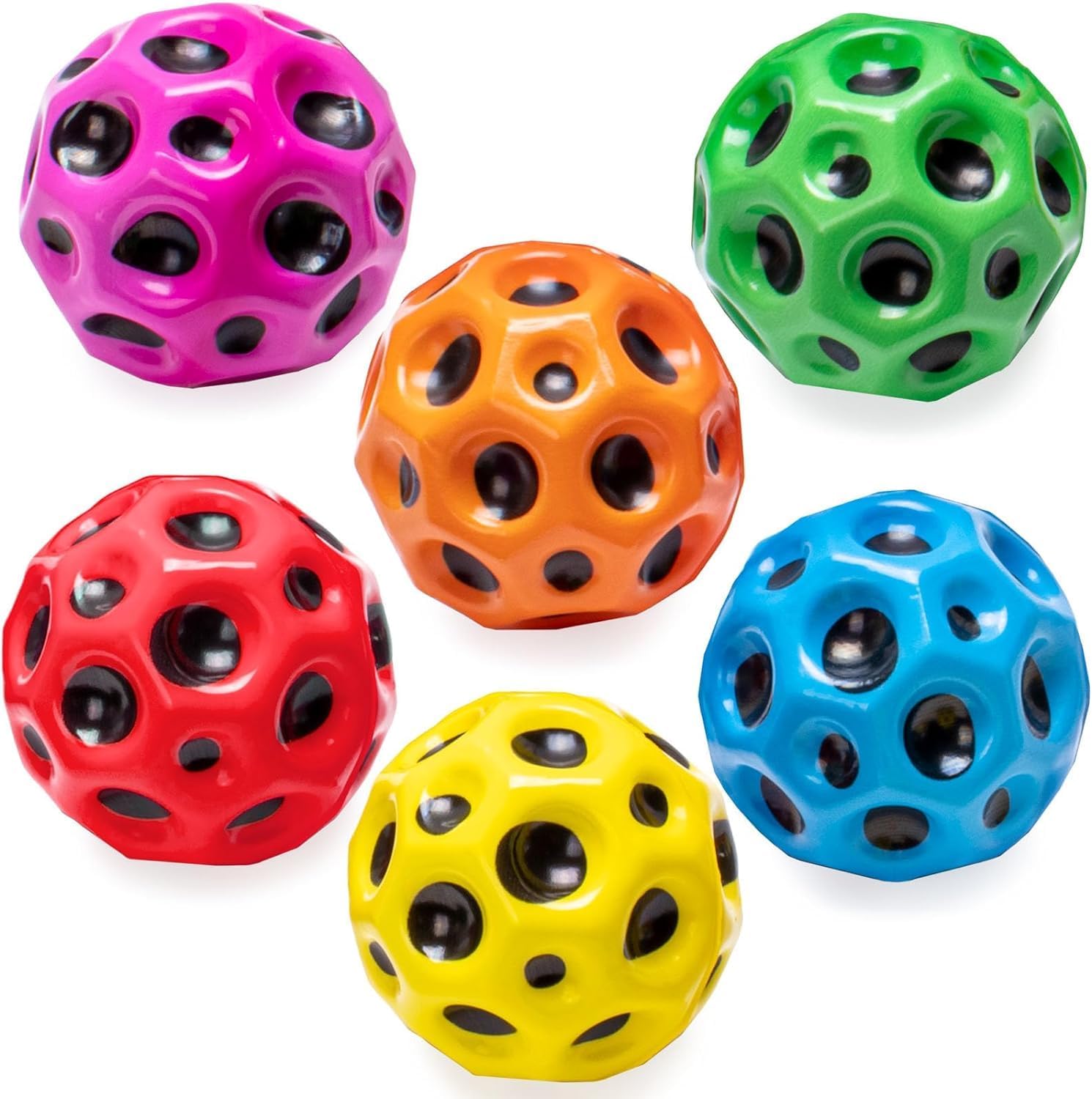 Moon Ball Perforated Catch Ball Set, Colorful Throw & Catch Balls for Kids, Outdoor Indoor Coordination Game Toy for Children