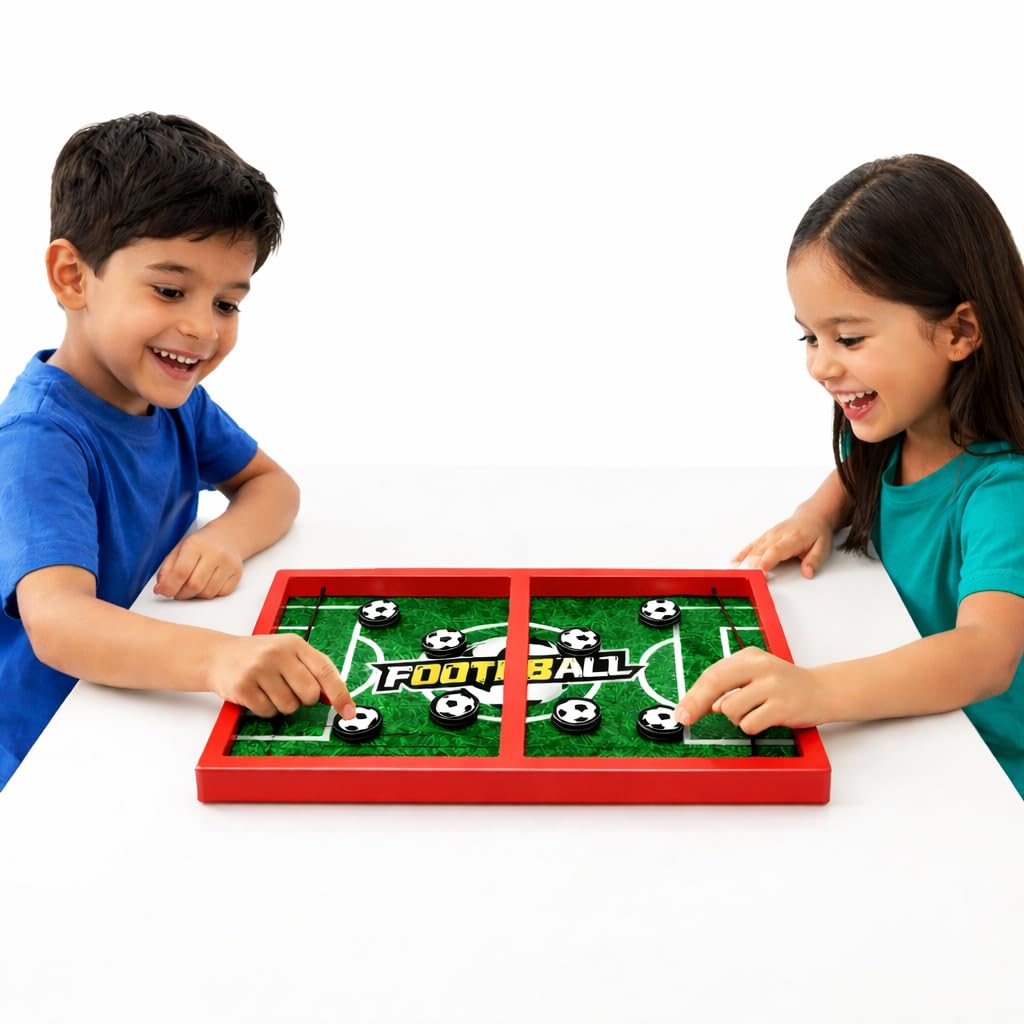 Kids Tabletop Football Game, Mini Soccer Board Game with Flicking Players, Indoor Football Toy for Children, Family Game & Party Activity