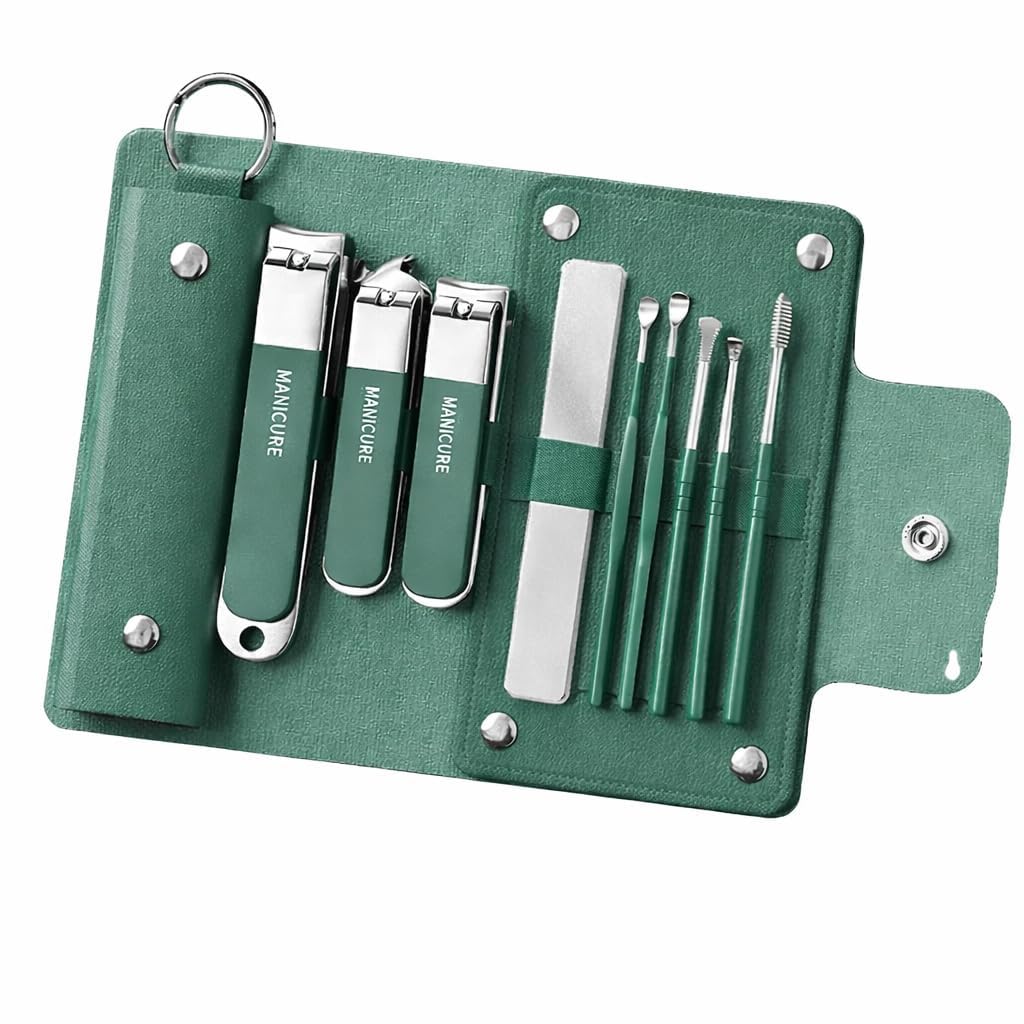 10-in-1 Manicure Pedicure Kit with Nail Clippers, Cuticle Tools & Portable Case