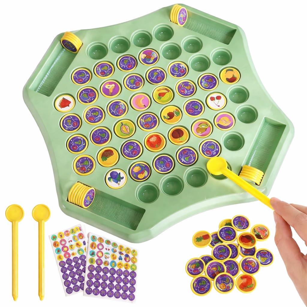 Kids Hammer Matching Game with Colorful Tokens, Interactive Hand-Eye Coordination Board Toy