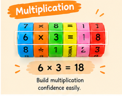 Kids Educational Math Learning Bracelet | Colorful Number & Arithmetic Puzzle Toy | Addition Subtraction Multiplication Division Learning Game
